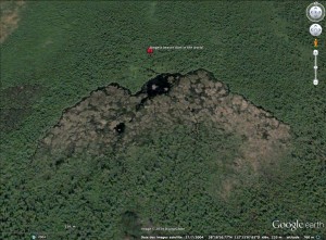 Le plus long barrage construit par des castors (Photo Google Earth).