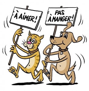 Dessin de Ben en soutien de la cause féline et canine  réalisé pour SOSchats